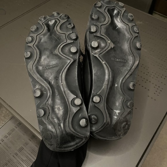 Jil Sander Shoes Mens Size 9 Black Leather Chunky Platform Sole Made In Italy - Picture 7 of 13